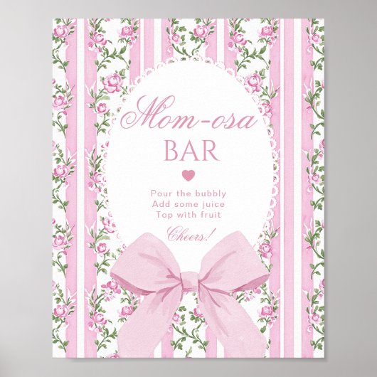 Momosa bar Pink Bow Love Shack Baby Poster (Voorkant)