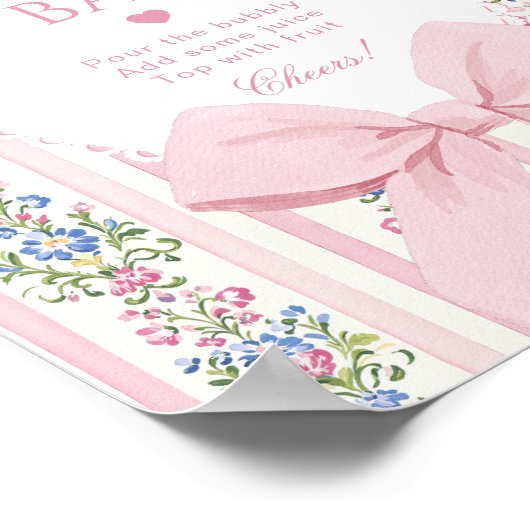 Momosa bar Pink Bow Love Shack Baby Poster (Hoek)