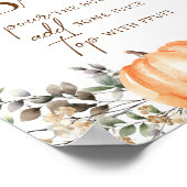 Momosa Bar Pompoen Herfst Herfst Baby shower Poster (Hoek)