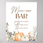 Momosa Bar Pompoen Herfst Herfst Baby shower Poster (Voorkant)