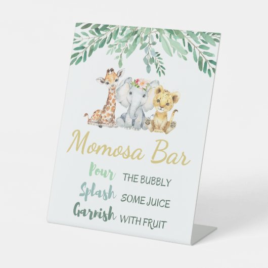 Momosa Bar Reclamebord Met Voetstuk (Voorkant)