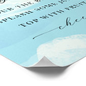 Momosa Bar Sign Sky Clouds Blue Baby shower Poster (Hoek)