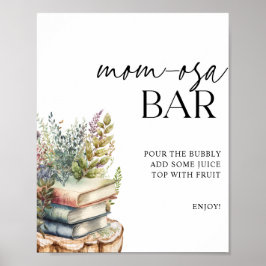Momosa Bar Storybook Baby shower Poster