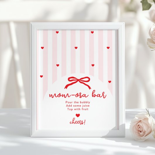 Momosa bar Sweetheart Valentines day Handdrawn Poster