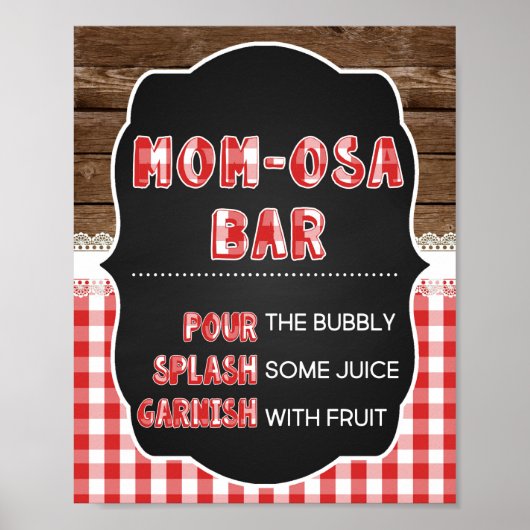 Momosa Bar-teken - Rode Baby Q Poster (Voorkant)