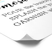 Momosa Bar Waterverf Dachshund Theme Sign. Poster (Hoek)