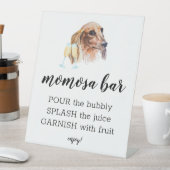 Momosa Bar Waterverf Dachshund Theme Sign. Reclamebord Met Voetstuk (Insitu)