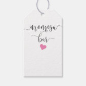Momosa label voor baby shower met schattig hart cadeaulabel (Voorkant)