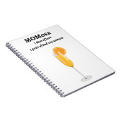 Momosa Moederdag, Drink Puns, Gift for Ma Notitieboek (Rechterzijde)