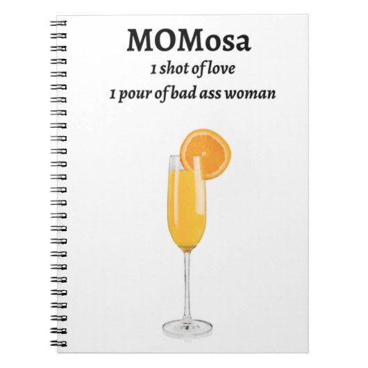 Momosa Moederdag, Drink Puns, Gift for Ma Notitieboek (Voorkant)