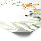 Momosa mom-osa bar safari dier baby shower teken poster (Hoek)