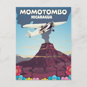 Momotombo Nicaragua vulcano reisprint. Briefkaart