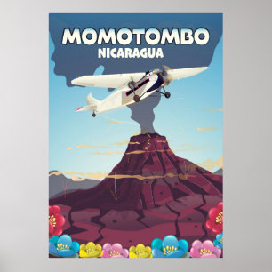 Momotombo Nicaragua vulcano reisprint. Poster