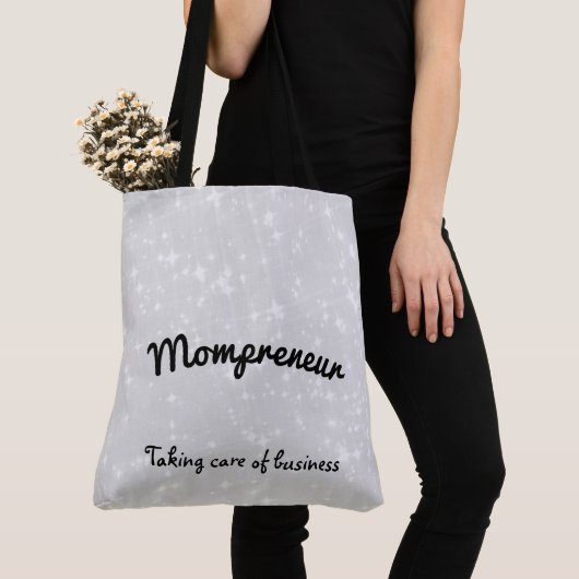 Mompreneur grijze vonken tote bag (Dichtbij)
