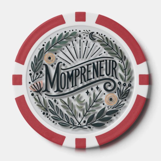 Mompreneur-thema Poker Chips (Voorkant)
