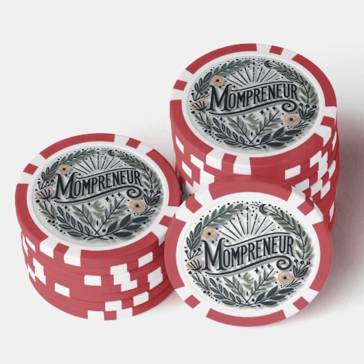 Mompreneur-thema Poker Chips (Opstapeling)