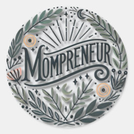 Mompreneur-thema Ronde Sticker
