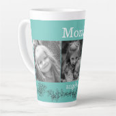 Mom's Angels 3 Foto Zonnebloem Latte Latte Mok (Linkerhoek)