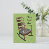 Mom's Antiek Rocker Briefkaart- - aanpassen Briefkaart (Staand voorkant)