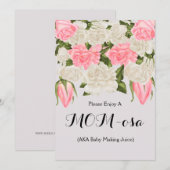 Moms Bar voor Baby shower Kaart (Voorkant / Achterkant)