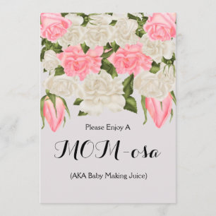 Moms Bar voor Baby shower Kaart