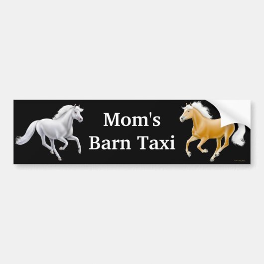 Moms Barn Taxi Bumpersticker (Voorkant)
