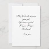 Mom's Birthday framed photo, lace and heart Kaart (Achterkant)