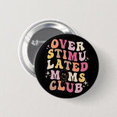 Moms Club Retro Groovy Moederdag Ronde Button 5,7 Cm (Voorkant /achterkant)