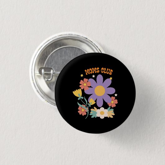 Moms Club Ronde Button 3,2 Cm (Voorkant /achterkant)