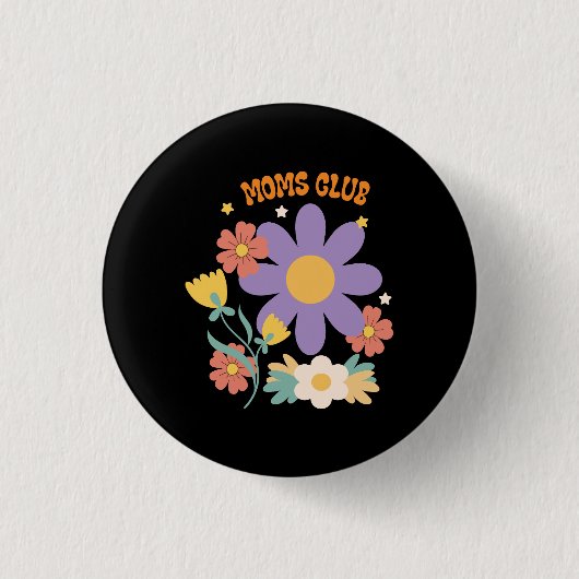 Moms Club Ronde Button 3,2 Cm (Voorkant)