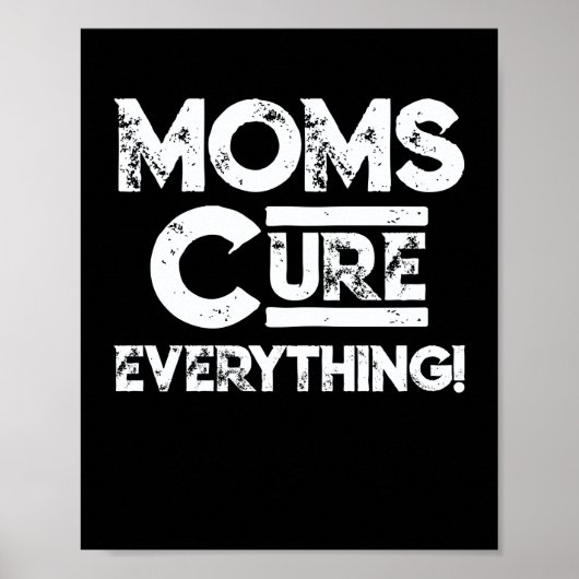 Moms Cure Alles Cute Moederdag 2022 Poster (Voorkant)