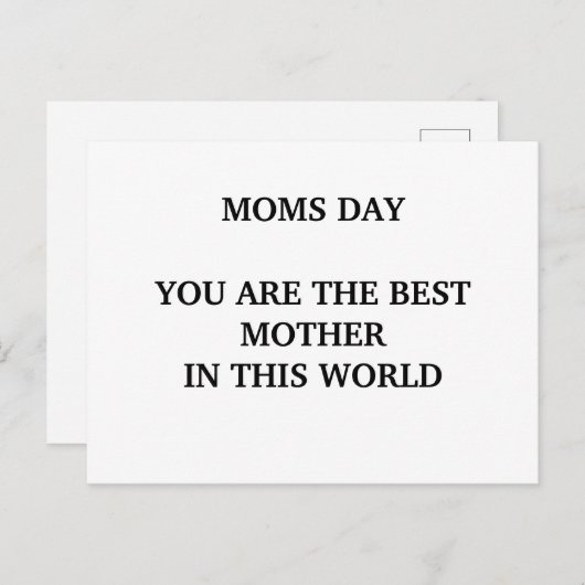 MOMS DAY BRIEFKAART (Voorkant / Achterkant)