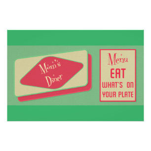 Moms Diner 1950s ontwerp Foto Afdruk