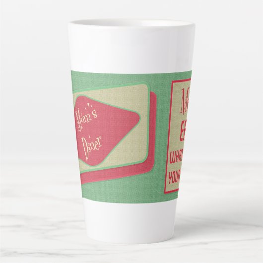 Moms Diner 1950s ontwerp Latte Mok (Voorkant)