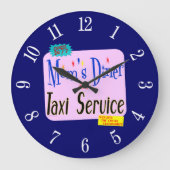 Moms Diner en Taxi Retro Kitchen Clock Numbers Grote Klok (Voorkant)