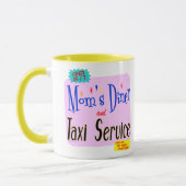 Moms Diner en Taxi Service Funny Gezegde Mok (Links)