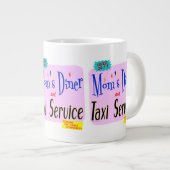 Moms Diner en Taxi Service Retro Gezegde Grote Koffiekop (Voorkant rechts)