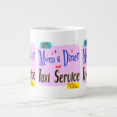Moms Diner en Taxi Service Retro Gezegde Grote Koffiekop (Voorkant)