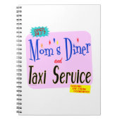 Moms Diner en Taxi Service Retro Gezegde Notitieboek (Voorkant)