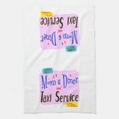 Moms Diner en Taxi Service Retro Kitchen Towel Theedoek (Verticaal)