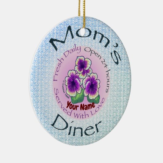 Moms Diner Keramisch Ornament (Rechts)