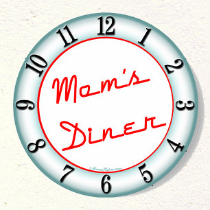 Moms Diner Retro Kitchen wandklok