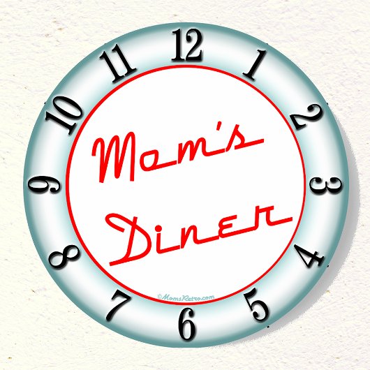 Moms Diner Retro Kitchen wandklok