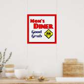 Mom's Diner Retro Restaurant Art Print (Keuken)