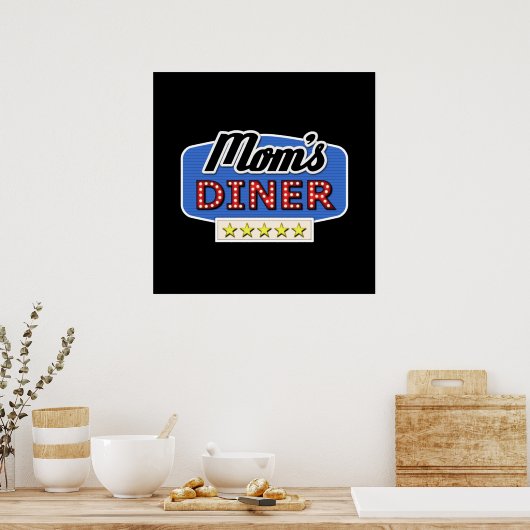 Mom's Diner Sign Poster (Keuken)