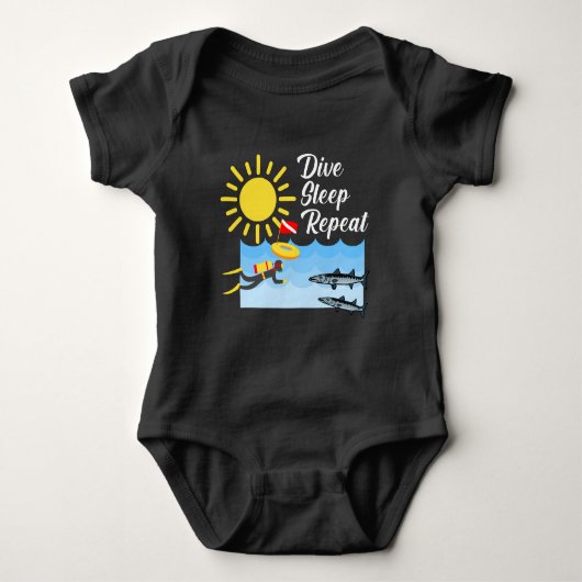 Moms Diving Buddy Design - Baby Jersey Bodysuit (Voorkant)