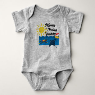 Moms Diving Buddy Design - Baby Jersey Bodysuit