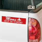 Moms drijven de economie aan bumpersticker (Op Truck)