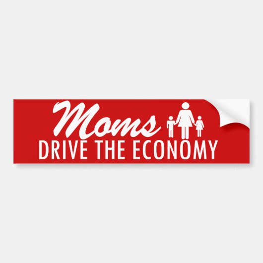 Moms drijven de economie aan bumpersticker (Voorkant)