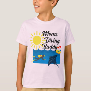 Moms duikend boeddontwerp - Kinderen - basis T-shi T-shirt